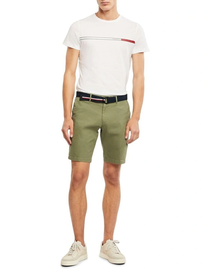 Brooklyn Short with Belt in Washed Army