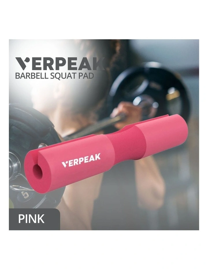 Lightweight Portable Anti-Slip Barbell Squat Pad in Pink