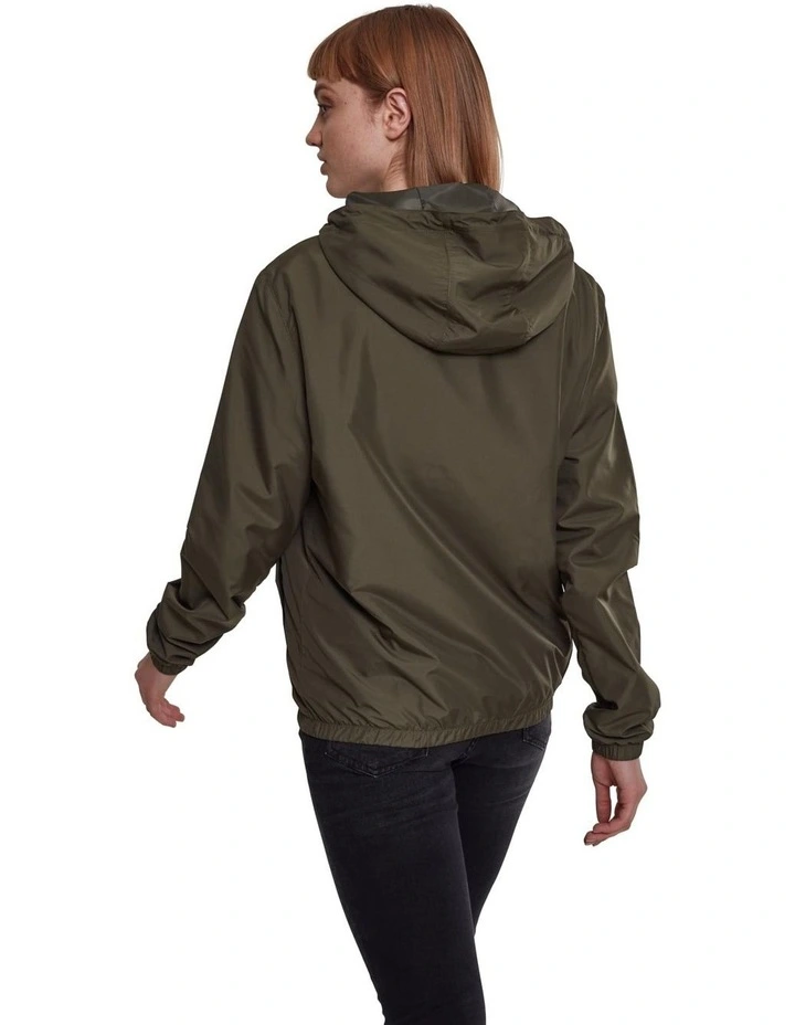 Basic Pull Over Active Jacket In Dark Olive