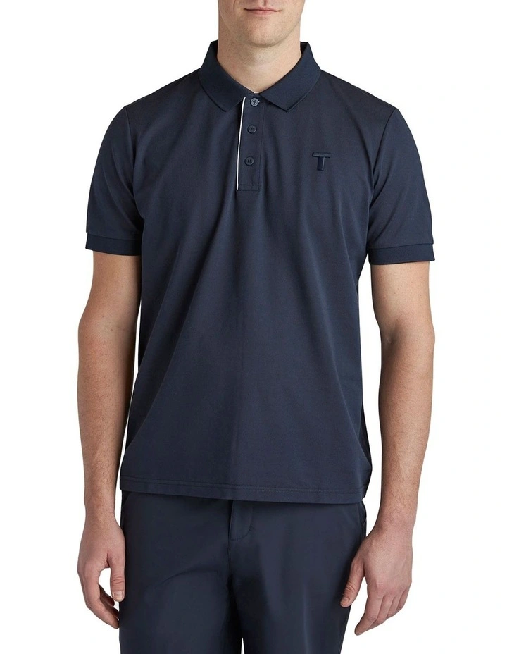 Highland Short Sleeve Polo T-shirt in Navy