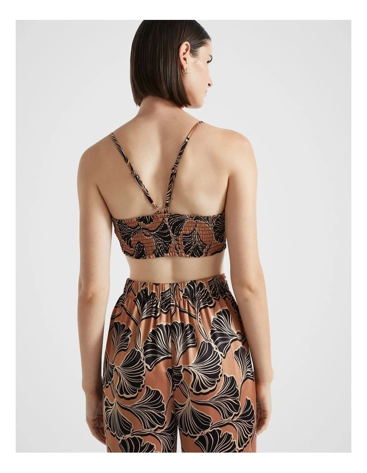 Satin Bralette in Abstract Floral