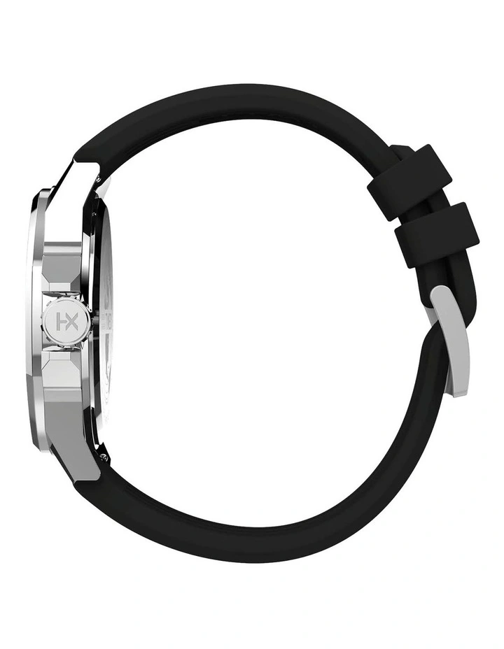 Essex Ave Rubber Watch in Black