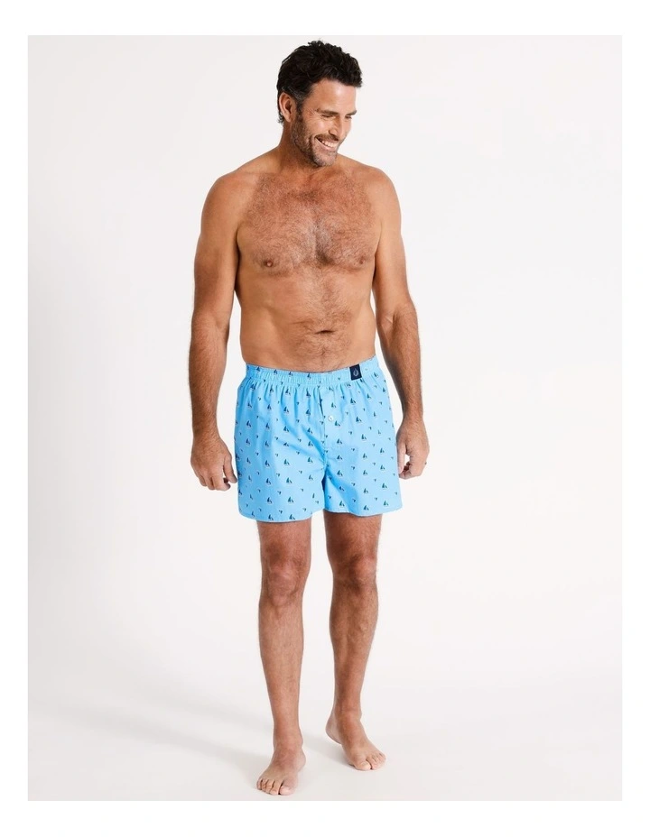 2 Pack Softwash Woven Boxers Sail Away In Light Blue