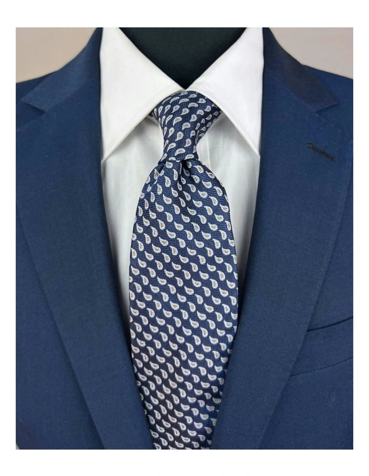 Catanzaro Paisley Tie in Navy