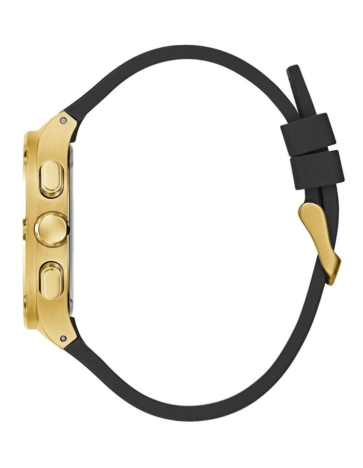 Headline Silicone Watch in Black