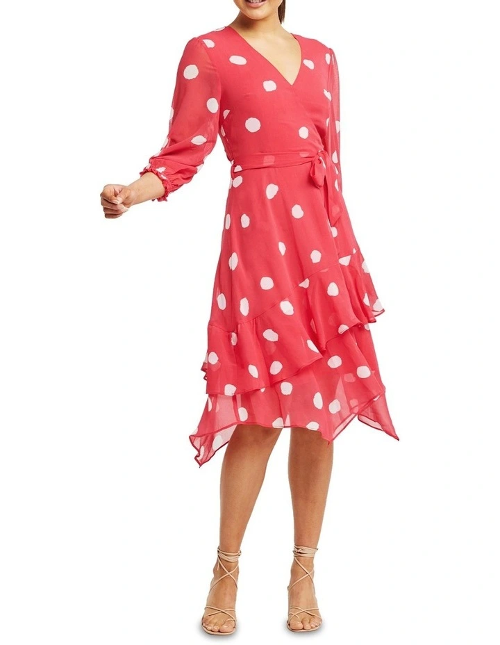 Begin Again Asymm Dress in Pink/Milk