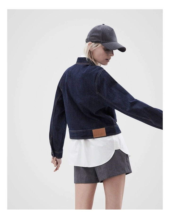 Utility Denim Jacket in Indigo