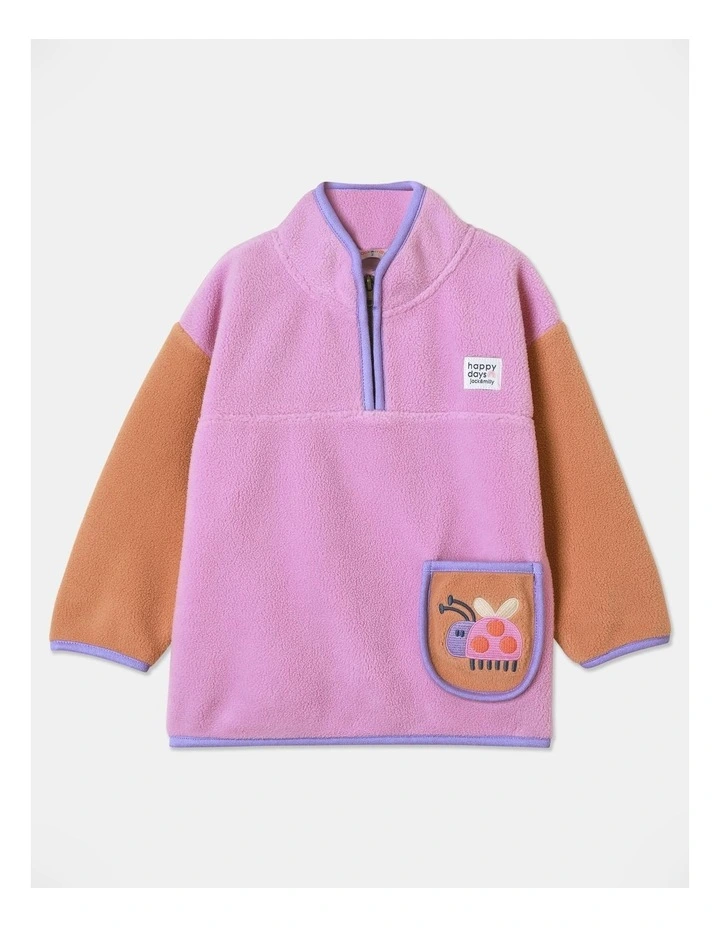 Sparky Fleece Top in Pink