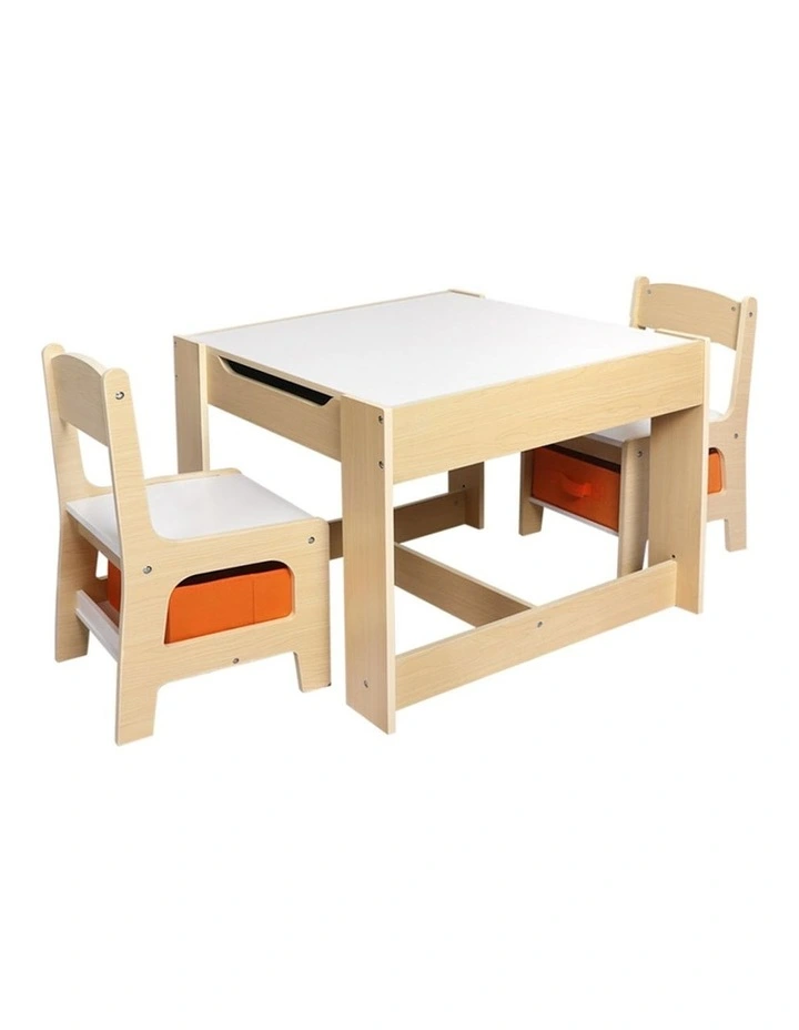Kids Table and Chairs Set with Storage