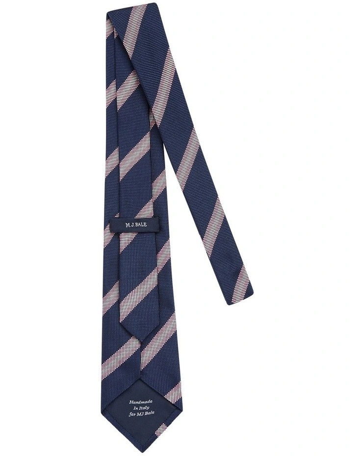 Casoni Tie in Navy/Pink