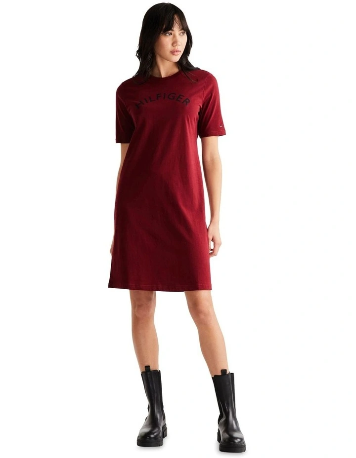 Regular Vintage Varsity Dress in Red