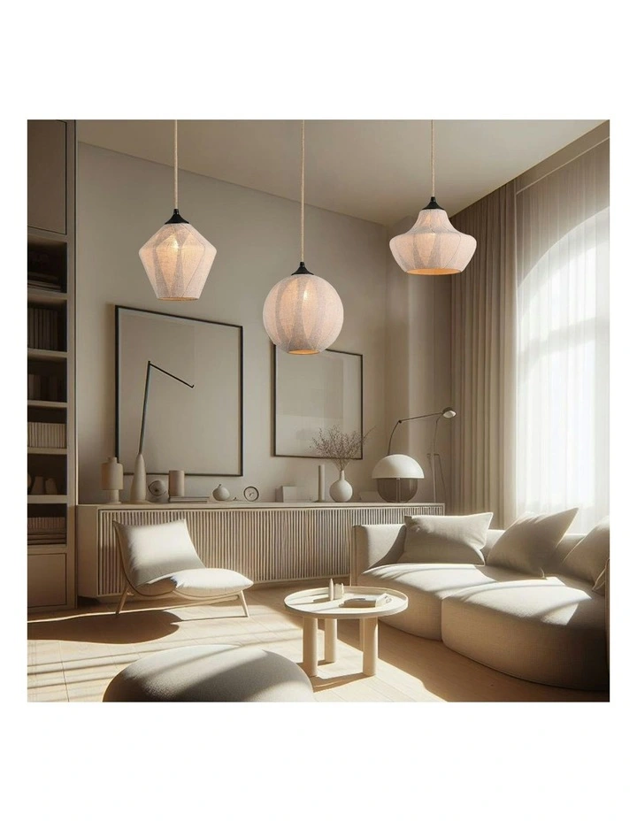 Diamond Vespera Pendant Light in Beige