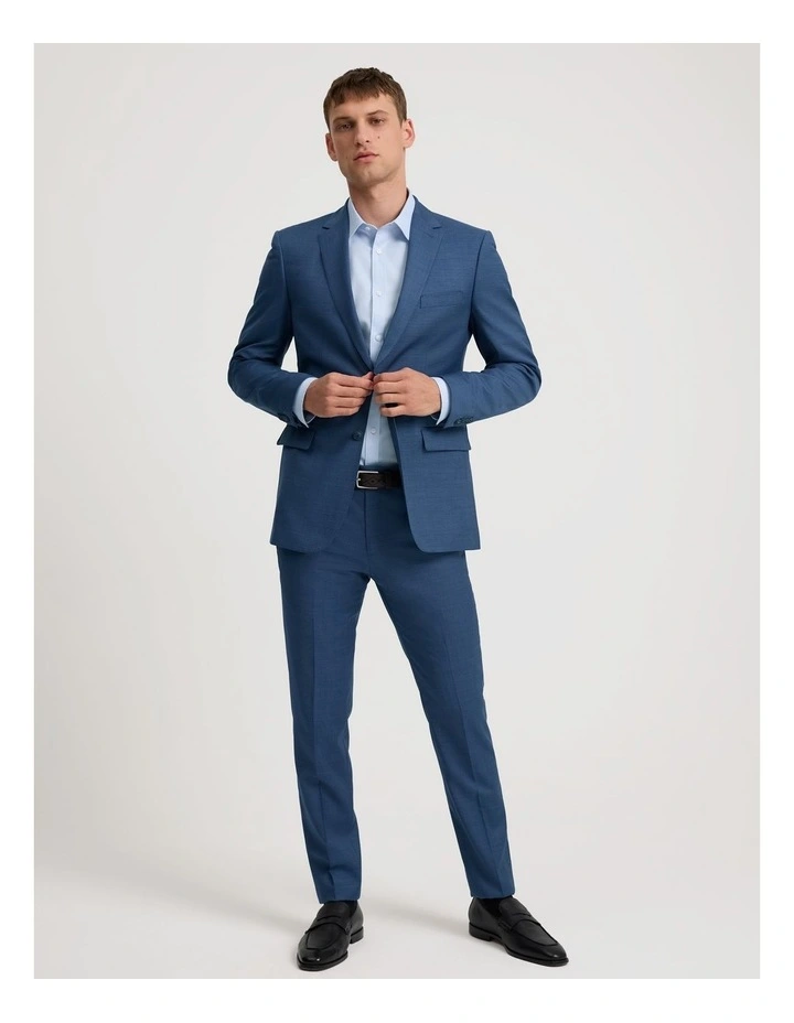 Slim Fit Textured Travel Shirt in Light Blue