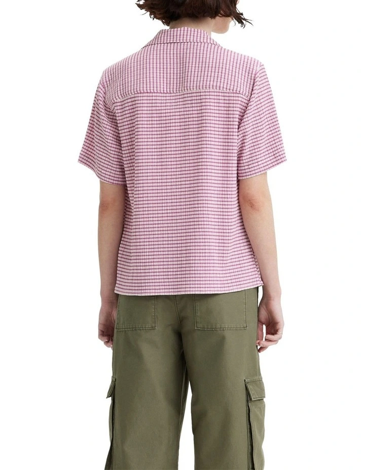 Alfie Resort Shirt in Dominique Check Iris Orchid