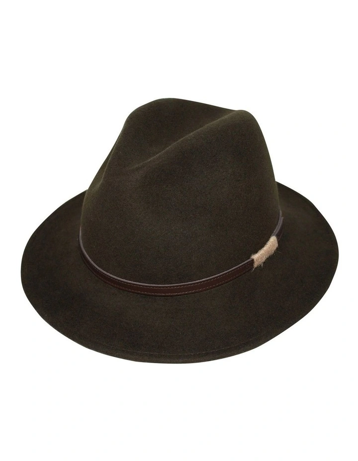 Paterson Fedora Hat in Khaki