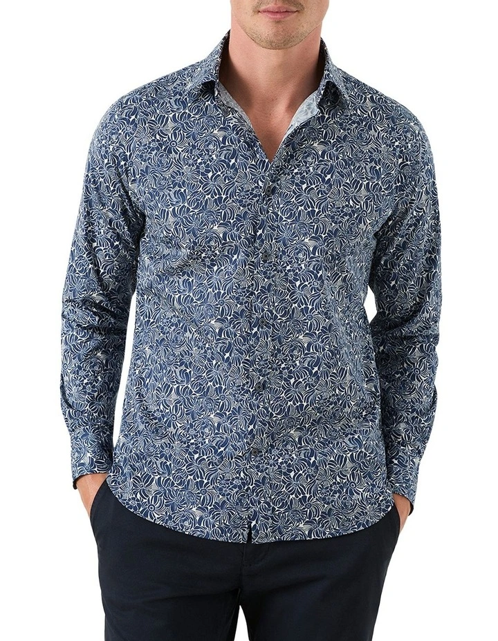 Flumicino Printed Shirt in Navy White