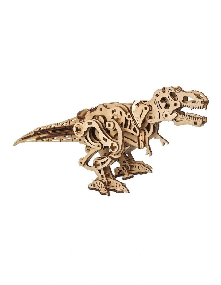 3D Tyrannosaurus Rex Mechanical 249 Piece Wooden Puzzle Kit (14+ Years)