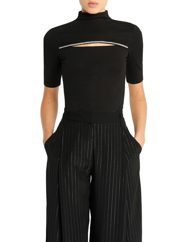 Date With Diamonte Tee in Black