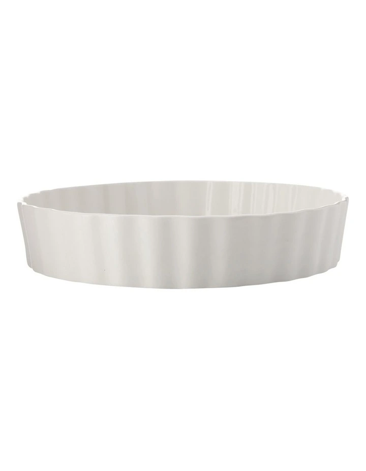 Deep Quiche Dish 25x5cm in White