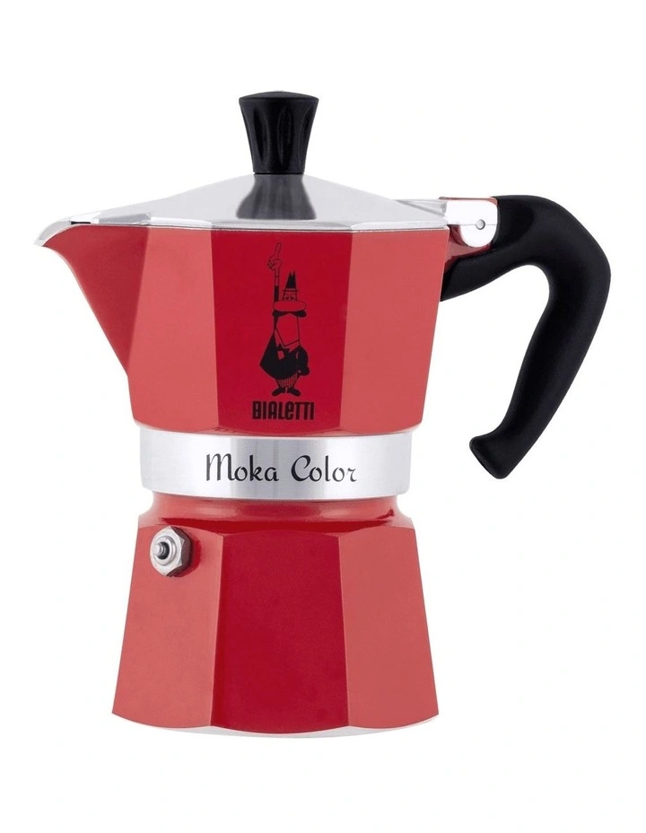 Moka Express 3 Cup in Red