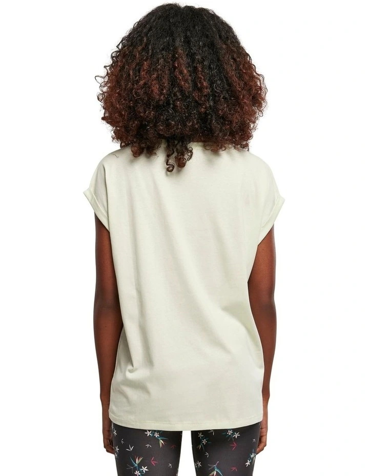 Extended Shoulder Tee in Light Mint