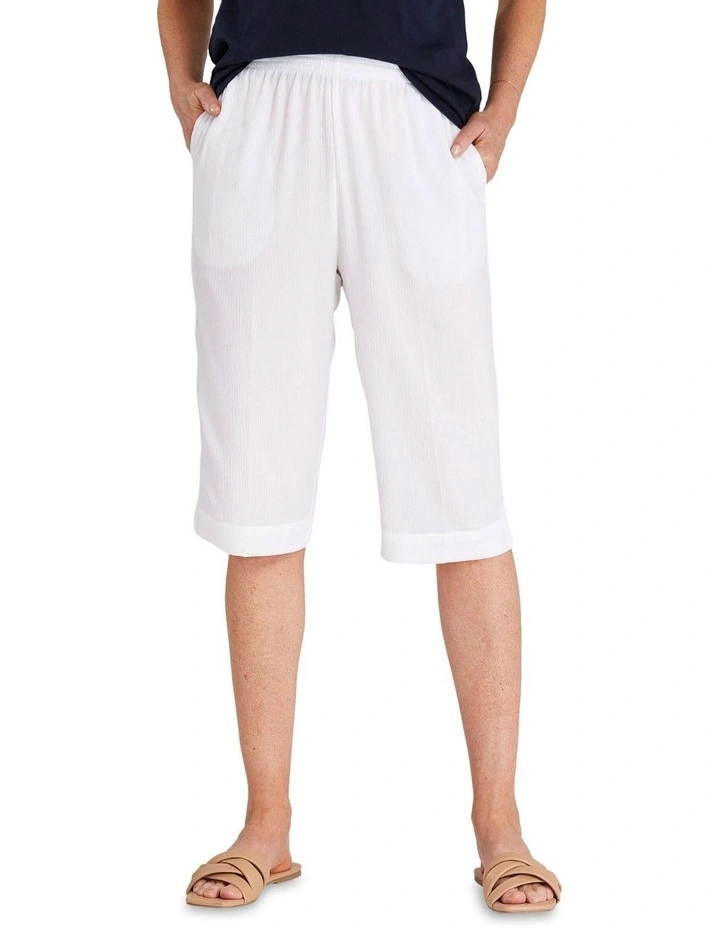 Barwon Clam Digger Pant in White