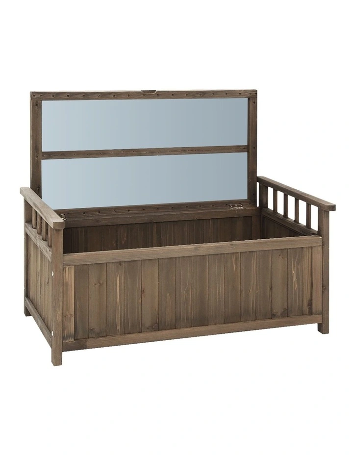 Outdoor Storage Bench Box in Brown