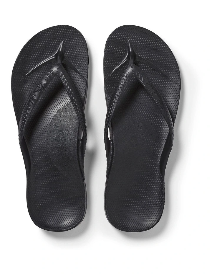 Arch Support Thongs in Black