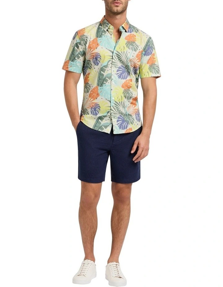 Smith Tailored Linen Short in Navy