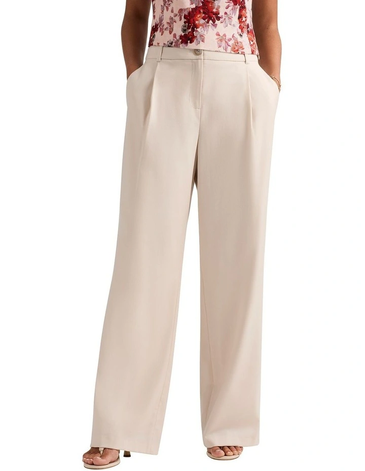 Lucille Wide Leg Pant in Macadamia