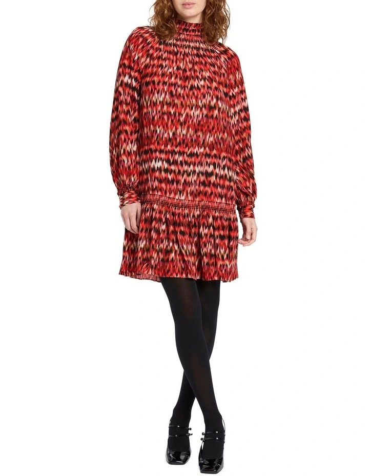 Ir-red-placeable Dress in Red Multi