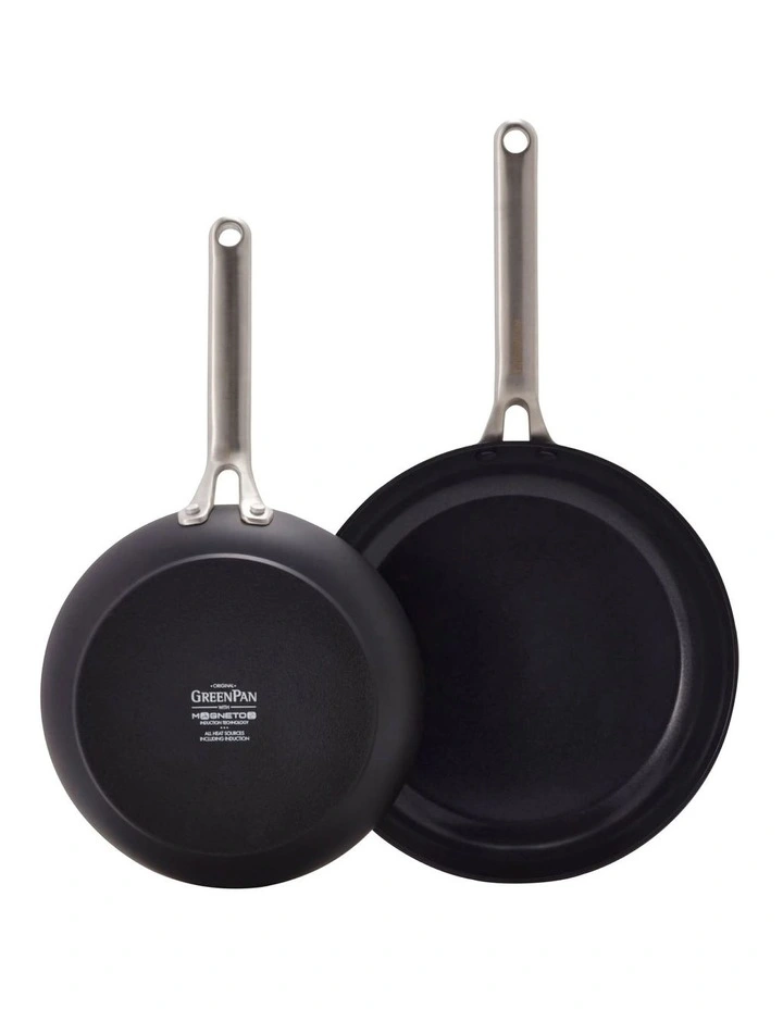Omega Frypan Set 24 & 28cm 2 Piece in Black