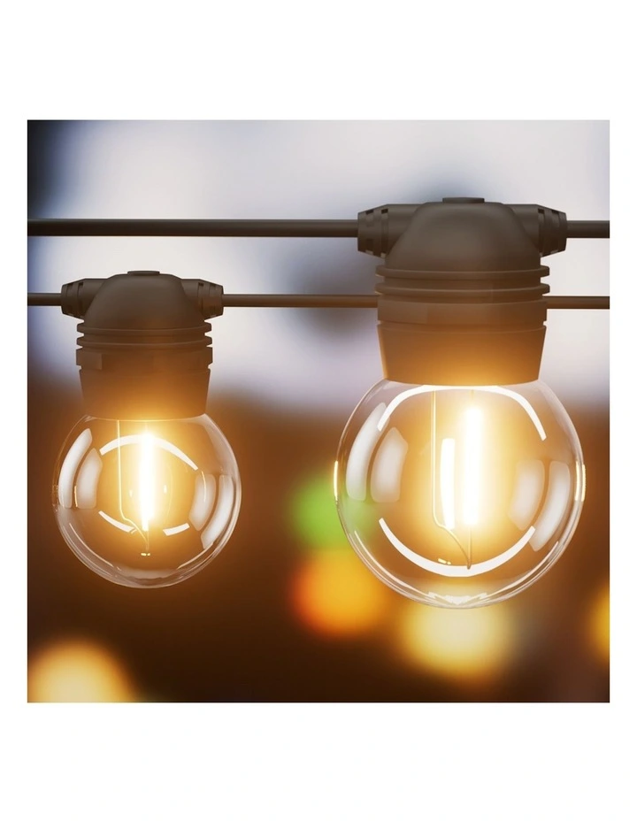 Solar Festoon LED Lights Outdoor 41m String Light Wedding Christmas Garden Party