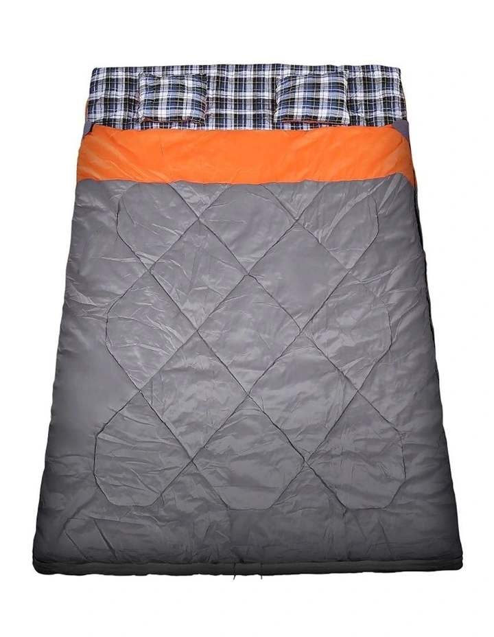Outdoor Camping -10Thermal Double Sleeping Bag in Grey