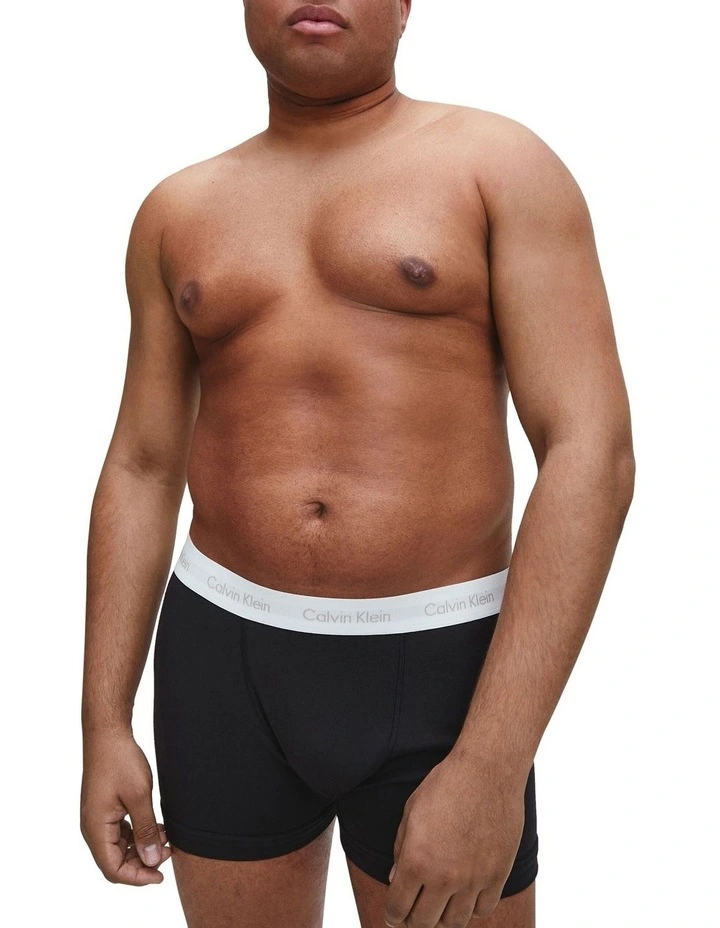 Cotton Stretch Boxer Brief 3 Pack In Black