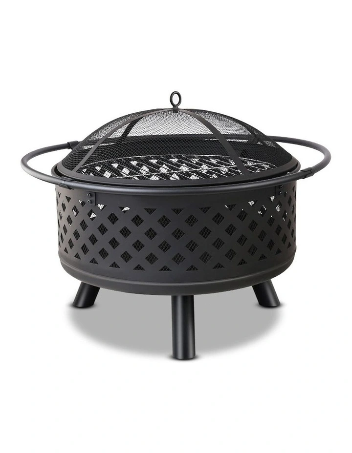 Portable 2-in-1 Fire Pit in Black