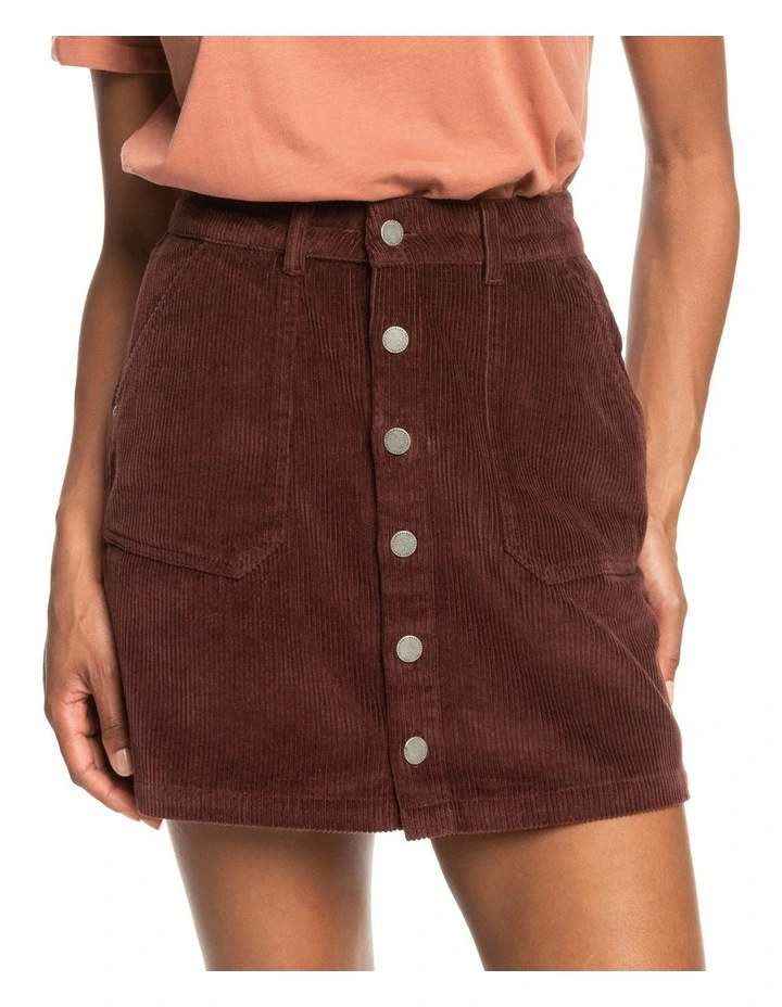 Silent River Mini Skirt in Bitter Chocolate