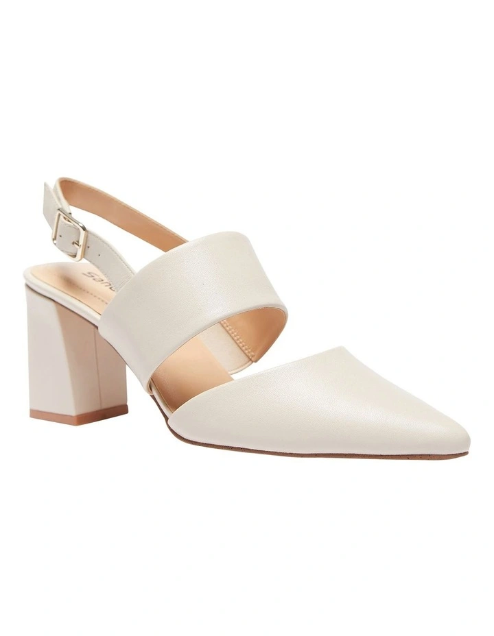 Kitson Heeled Shoes In Ivory Leather