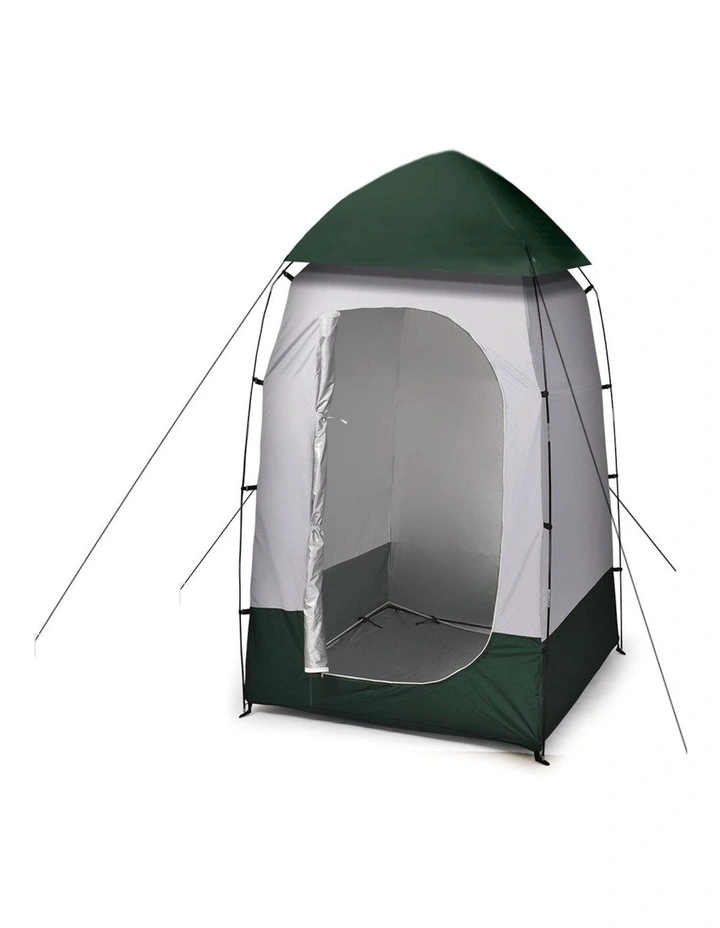 Outdoor Portable Shower Tent in Green/Sliver