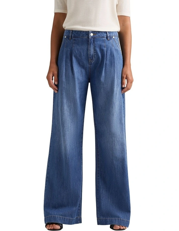 Hudson Wide Leg Jean in Kara Blue