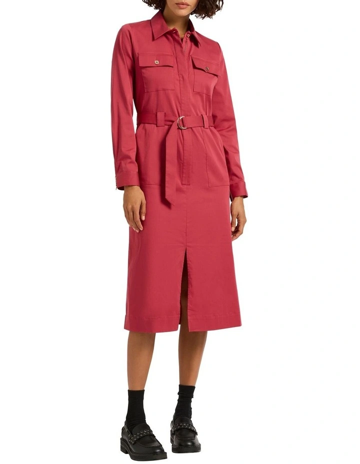 Caitlyn Longline Shirt Dress in Fearless