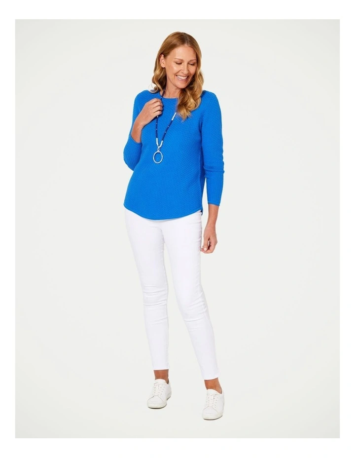 Betty Textured Sweater in Blue