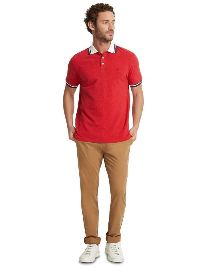 Otto Organic Cotton Polo in Red