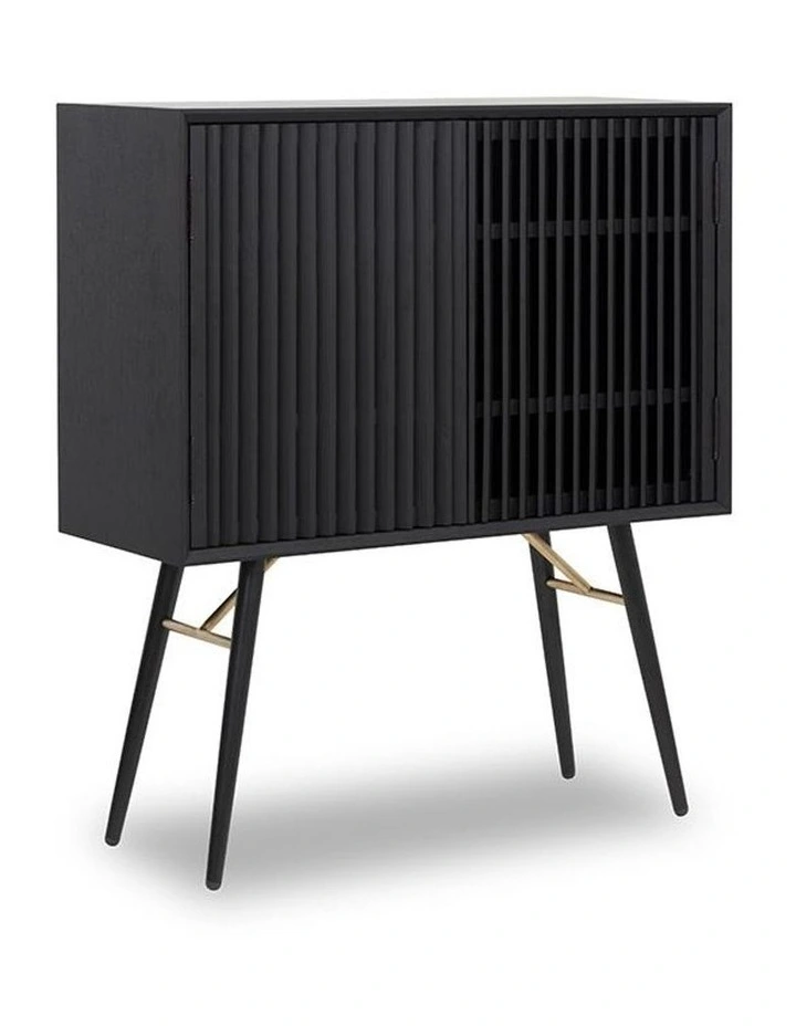 Aslog Tall Sideboard 90cm Black