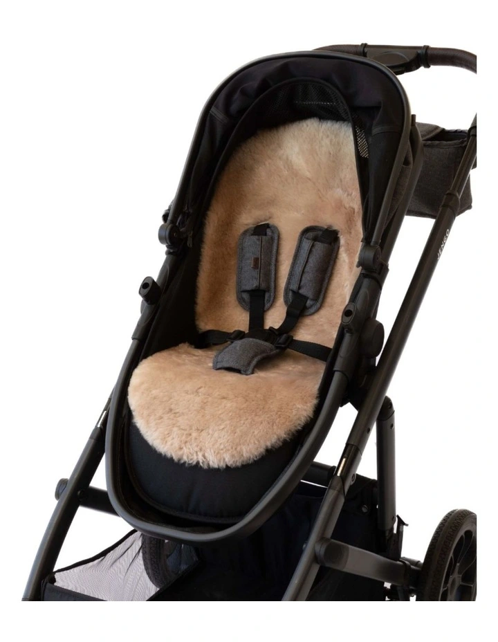 Luxury Lambskin Shorn Wool Pram Liner in Blush