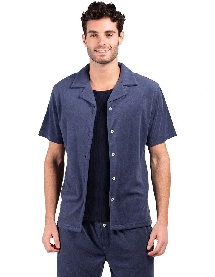 Terry Camper Shirt in Navy