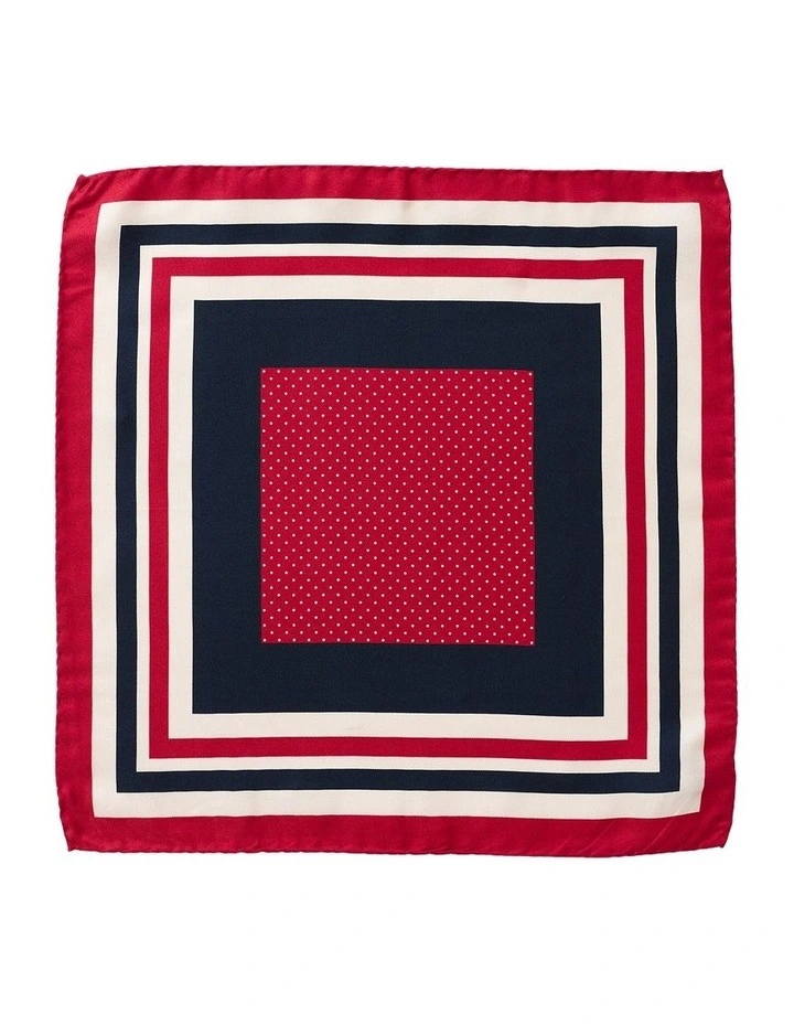Squares Silk Pocket Square in Red