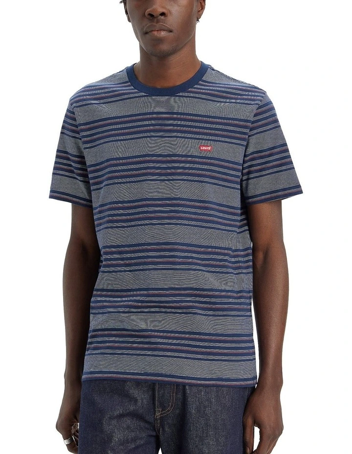 Original Housemark T-shirt in Callum Stripe Dress Blues