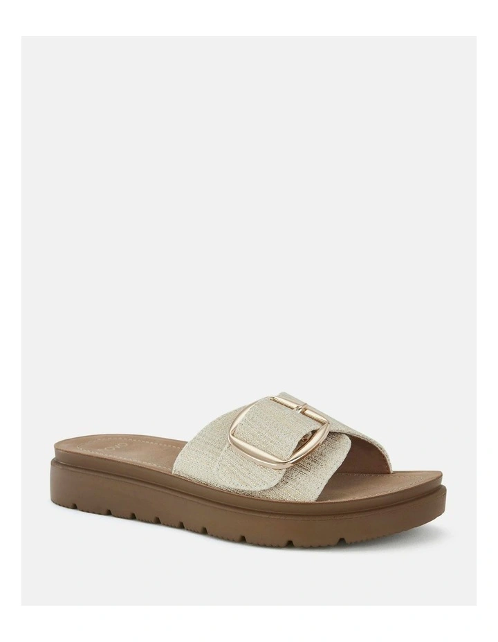Stori Slides in Metallic Linen
