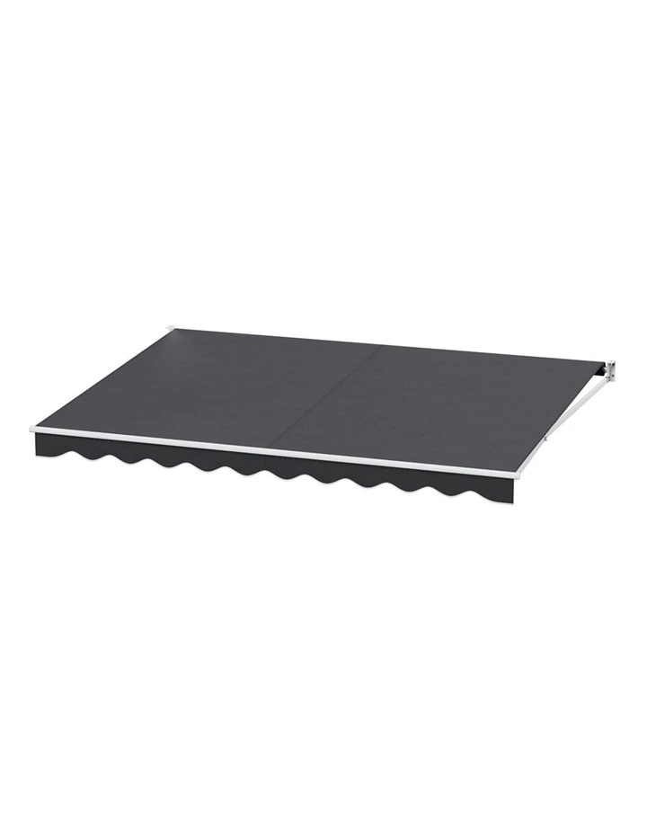 Retractable Folding Arm Awning Motorised Sunshade 4.5x2.5m in Grey
